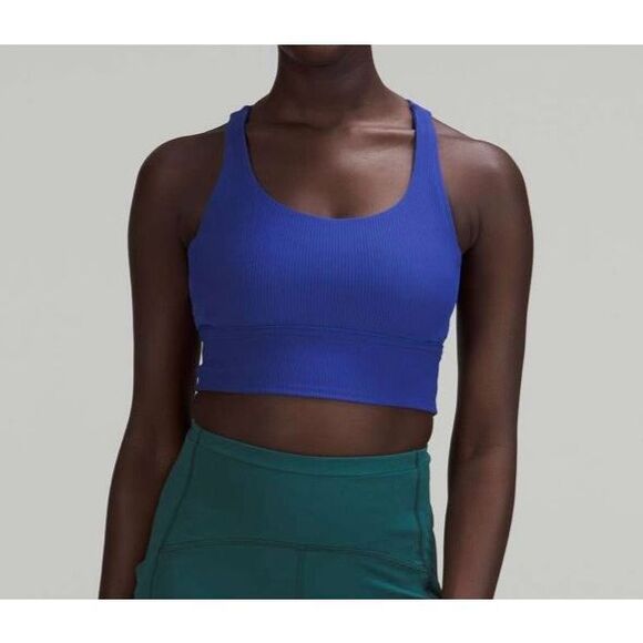 Lululemon Energy Longline Bra Ribbed Luxtreme Medium Support B–D Cups Psychic 8 - Picture 2 of 8